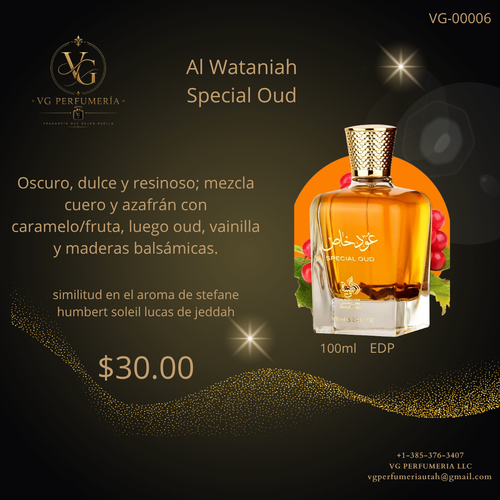 Al Wataniah Special Oud - Eau de Parfum Masculino